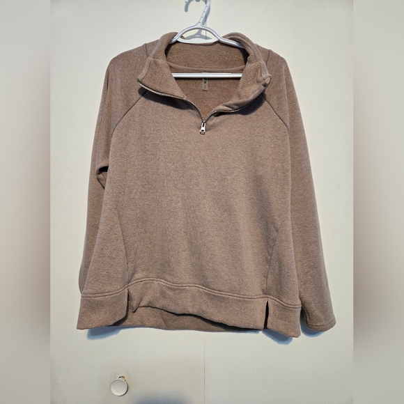 MTA Sport Tops - MTA Sport Women's Half-Zip Sweatshirt - Brown